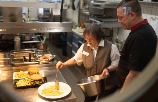 Lehrküche im inklusiven Restaurant des Hofgut Himmelreich